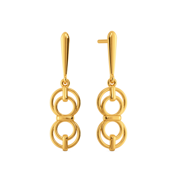 Buckle Bloom Gold Earrings