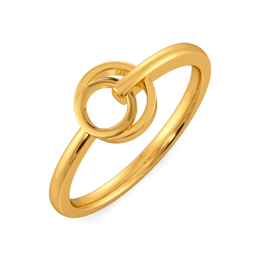 Buckle Bloom Gold Rings