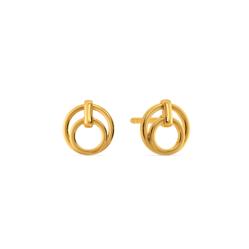Buckle Bloom Gold Earrings
