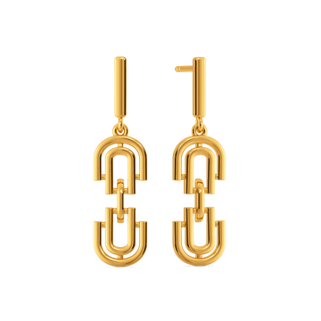 Fastened with Flair Gold Earrings