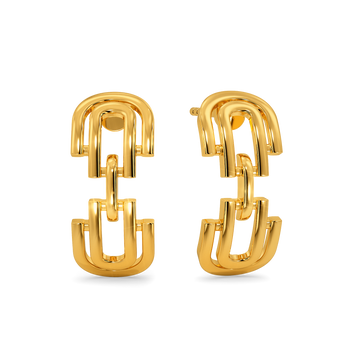 Fastened with Flair Gold Earrings