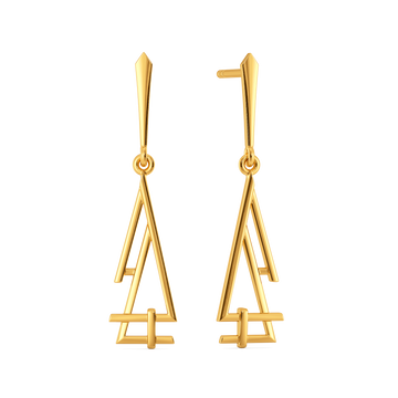 All Buckled Up Gold Earrings