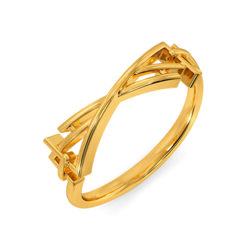 All Buckled Up Gold Rings