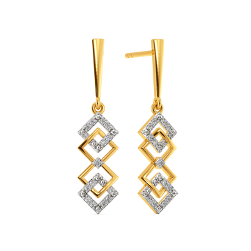 Belted Gleam Diamond Earrings