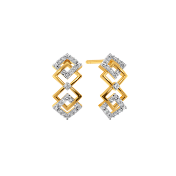 Belted Gleam Diamond Earrings