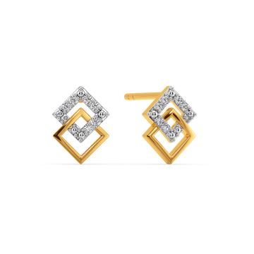 Belted Gleam Diamond Earrings