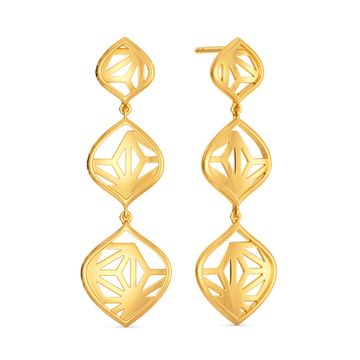 Bold Lace Gold Drop Earring