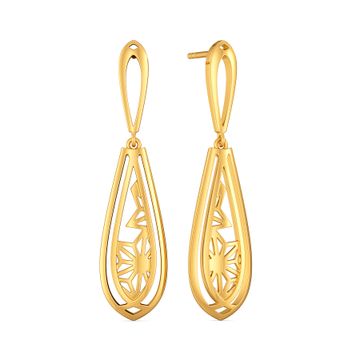 Revealing Beauty Gold Earrings