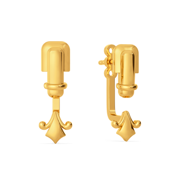 Charm Buckle Gold Earrings