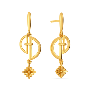 Cinch Charm Gold Earrings