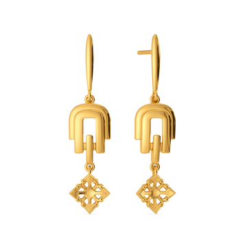 Ornate Cinch Gold Earrings