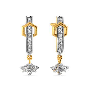 Cinched Charm Diamond Earrings