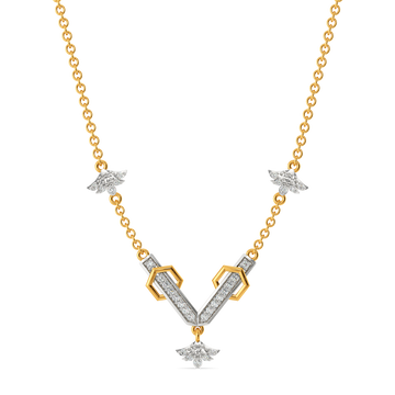 Cinched Charm Diamond Necklaces