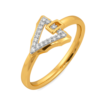Baroque Buckle Diamond Rings