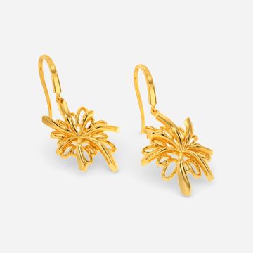 Psychedelic Renaissance Gold Earrings