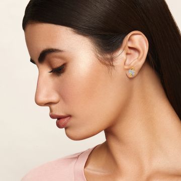 Lattice Mood Diamond Earrings