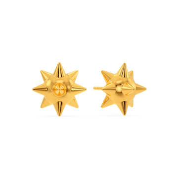 Sparks N Spikes Gold Earrings