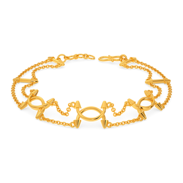 Edgy Creed Gold Bracelets