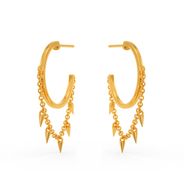 Punk Cover Gold Earrings