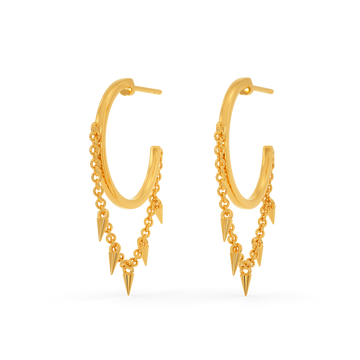 Punk Cover Gold Earrings