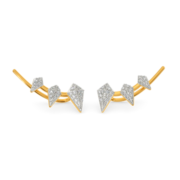 Frosted Spikes Diamond Earrings
