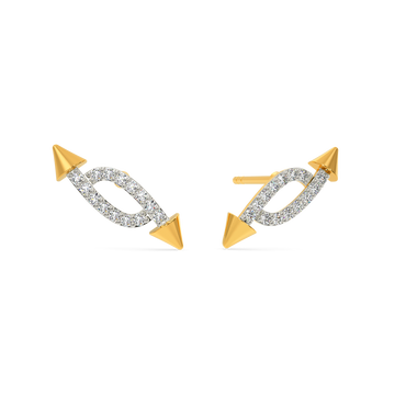 Radical Swirl Diamond Earrings