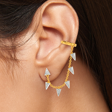 Rock Spike Diamond Earrings
