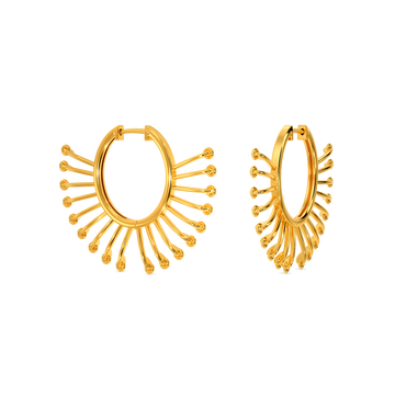 Perfectly Laced Gold Earrings