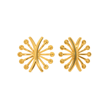 Perfectly Laced Gold Earrings