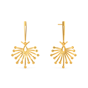 Dazzle in Laces Gold Earrings