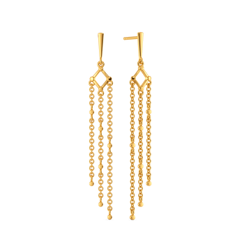 Bound by Strings Gold Earrings