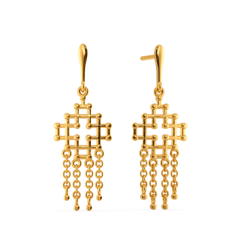 Entangled in Love Gold Earrings