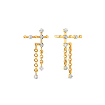 Beaded Bond Diamond Earrings