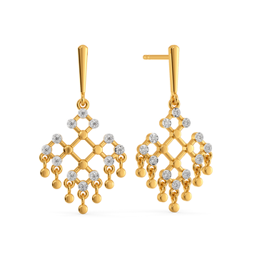 Across Dimensions Diamond Earrings