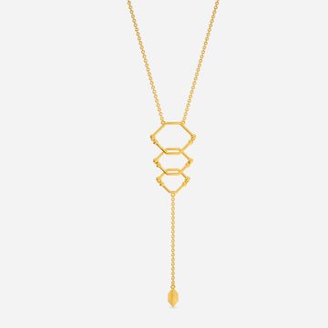 Techno Drop Gold Necklaces