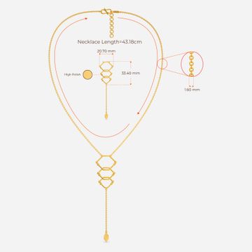 Techno Drop Gold Necklaces