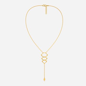Techno Drop Gold Necklaces