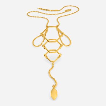 Techno Drop Gold Necklaces