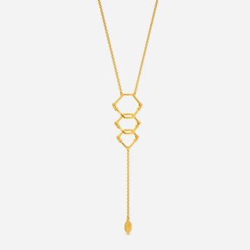 Techno Drop Gold Necklaces