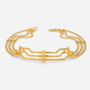 Multiple Dimensions Gold Bracelets