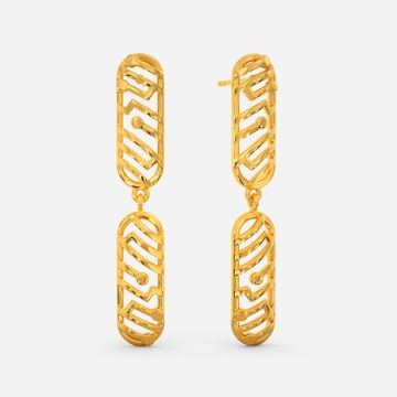 Travel Through Time Gold Earrings
