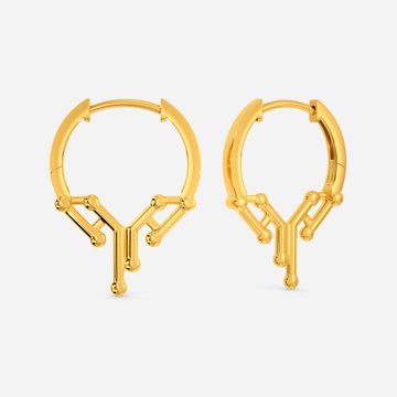Unhitched Matrix Gold Earrings