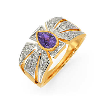 Purple Power Diamond Rings