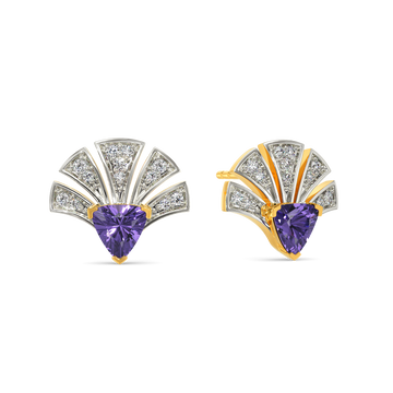 Purple Power Diamond Earrings
