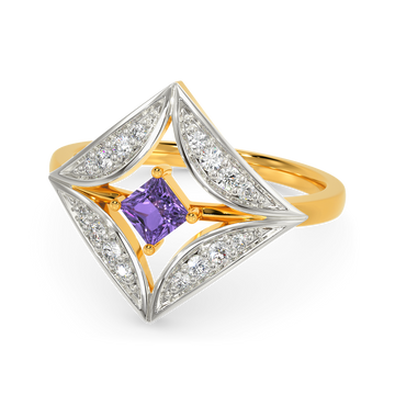 Purple Blaze Diamond Rings
