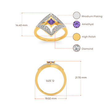 Purple Blaze Diamond Rings