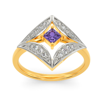 Purple Blaze Diamond Rings