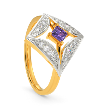Purple Blaze Diamond Rings