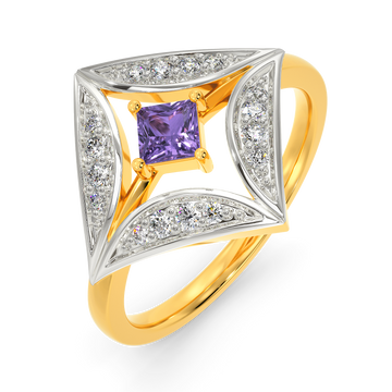 Purple Blaze Diamond Rings