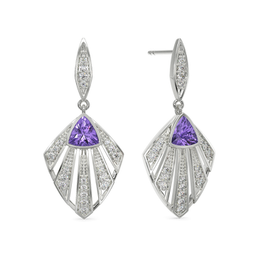 Purple Winter Diamond Earrings